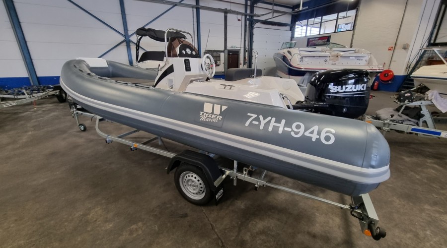 Tiger Marine Sportline 520 RIB met hypalon tubes, Suzuki DF60A en trailer